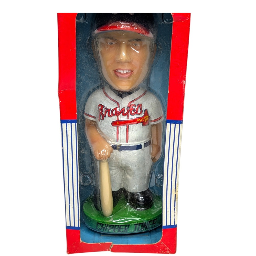 Chipper Jones 2001 MLB‎ Hand Painted Bobble Head Collector's Doll Brand New